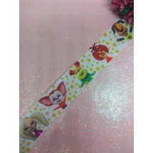 Репсовая лента с рисунком 2,5 см, цена за 1 м